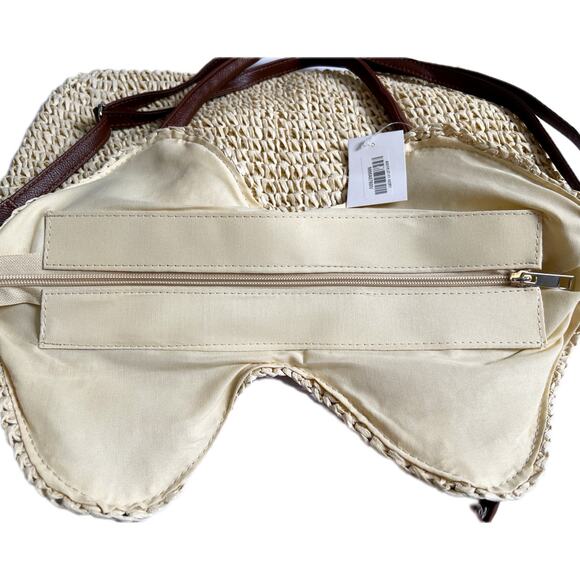 Fame Straw Braided Faux Leather Strap Shoulder Bag - Picture 8 of 10